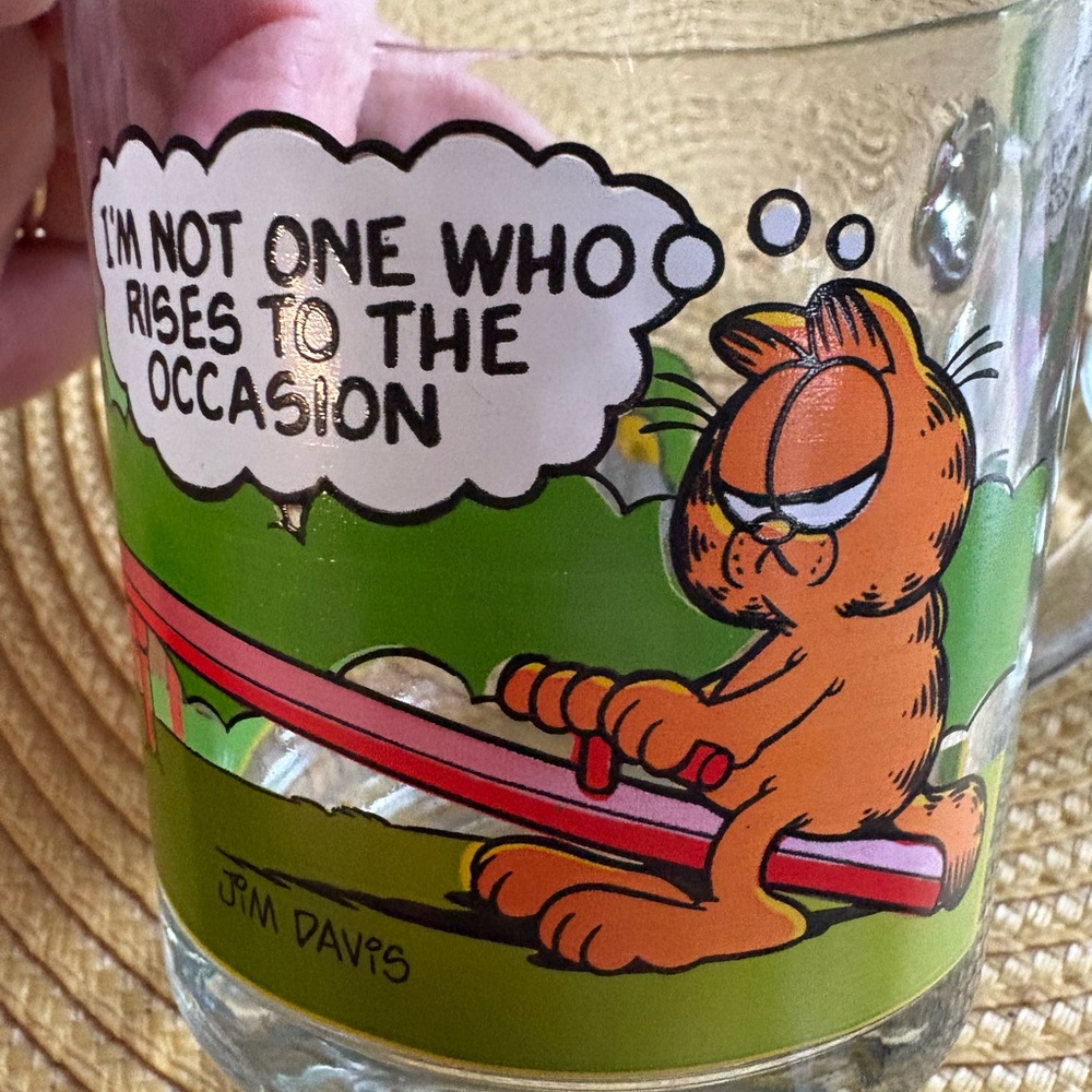 Garfield Comic Glass Mug Set - Vintage 80’s - Picture 2 of 5